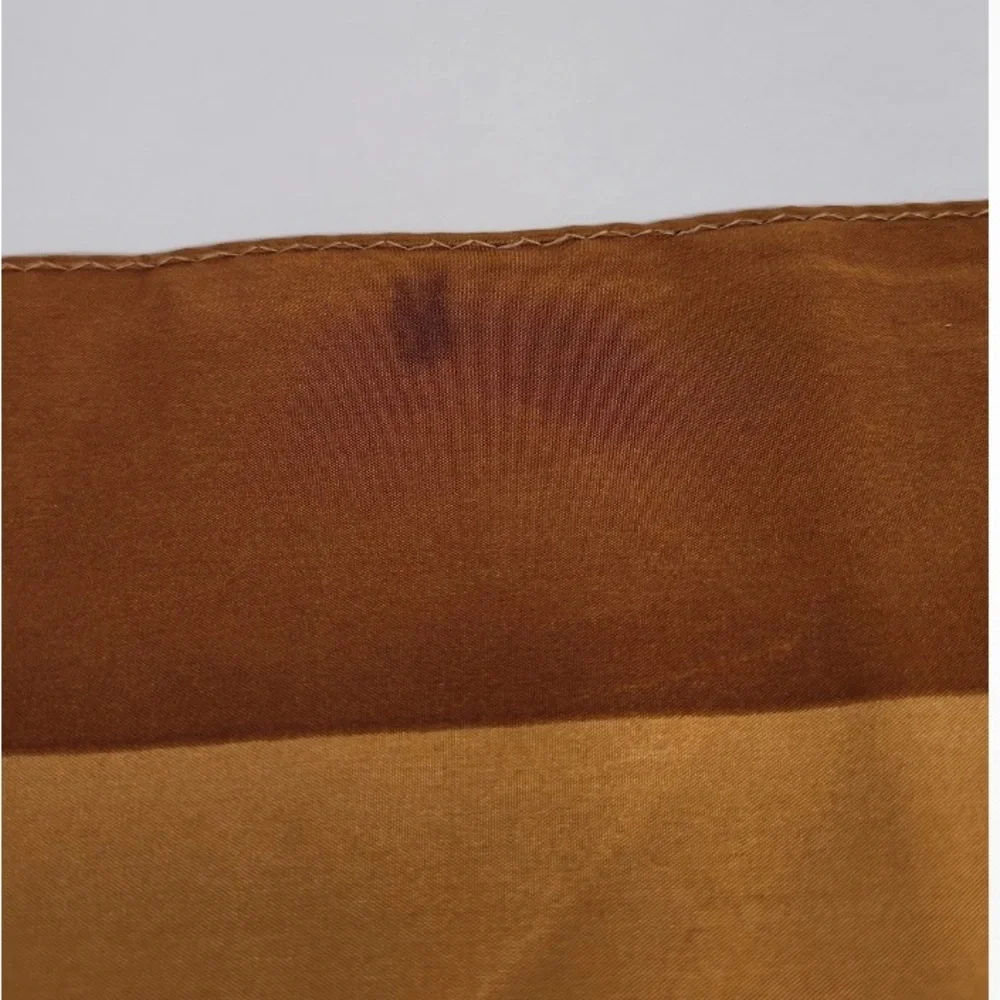 Christian Dior Luxurious Brown and Tan Silk Scarf